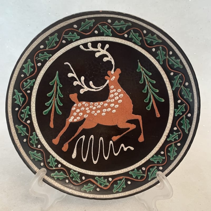 Christmas Stag Plate (MTO) $65