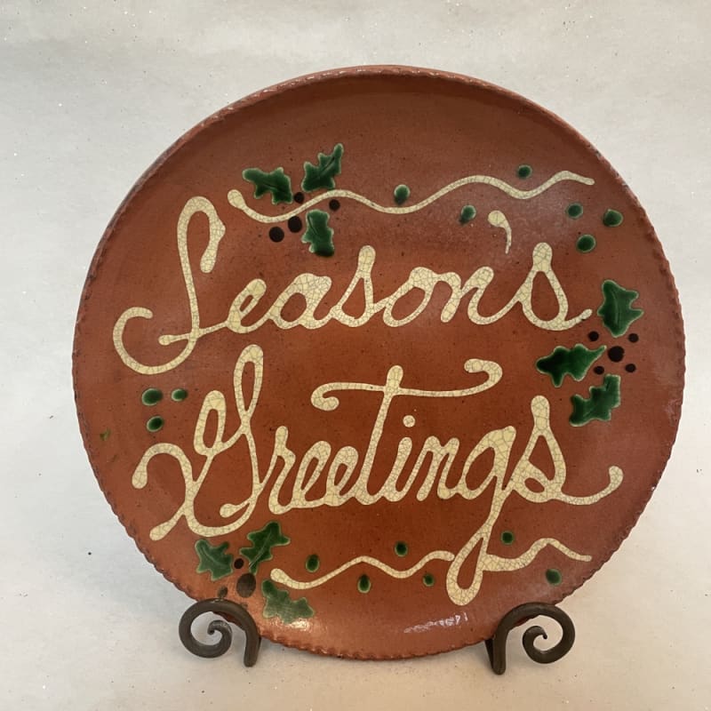 Quilled Season's Greetings Plate (MTO) $95