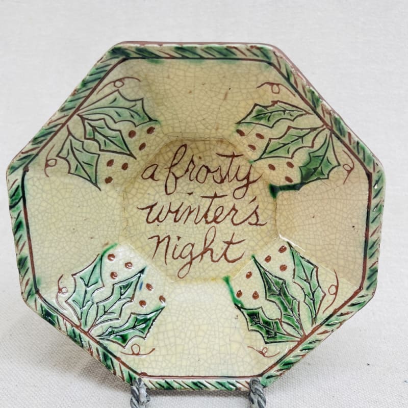 A Frosty Winter Night Octagon Plate $55