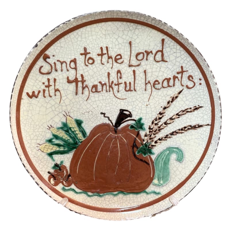 Sing to the Lord with Thankful Hearts Plate (MTO) $105