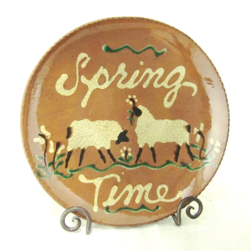 Quilled Spring Time Plate with Sheep (MTO) $95