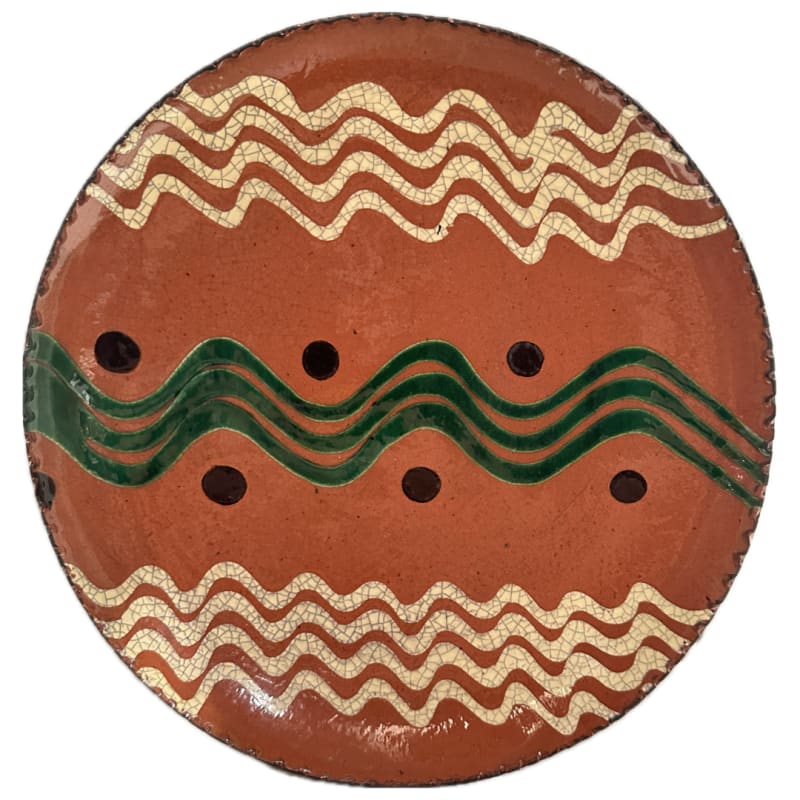 Simple Quilled Plate with Squiggles and Dots (MTO) $95