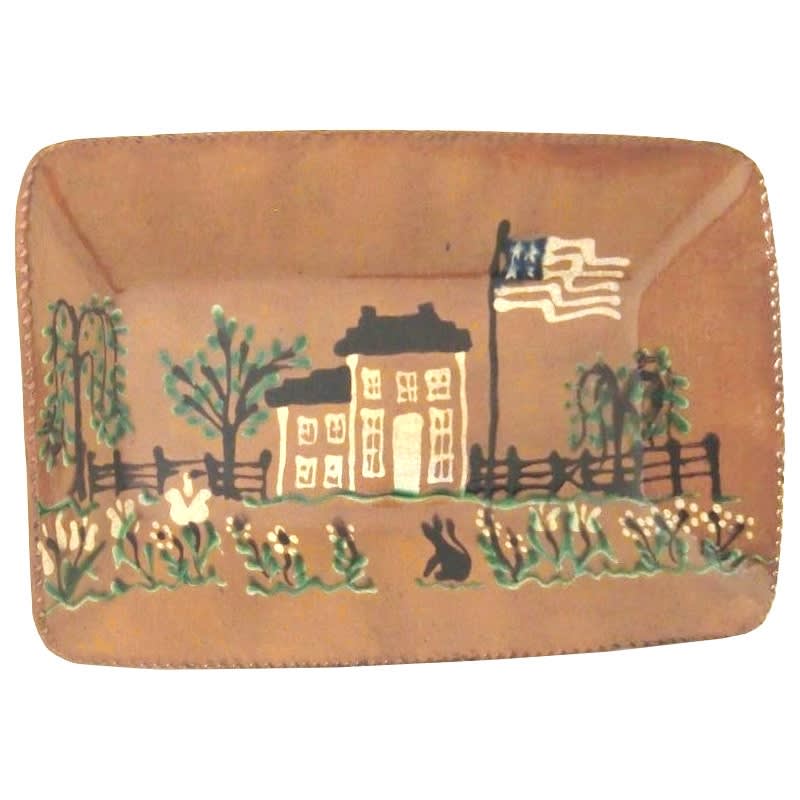 Quilled Patriotic Farm Plate (MTO) $180