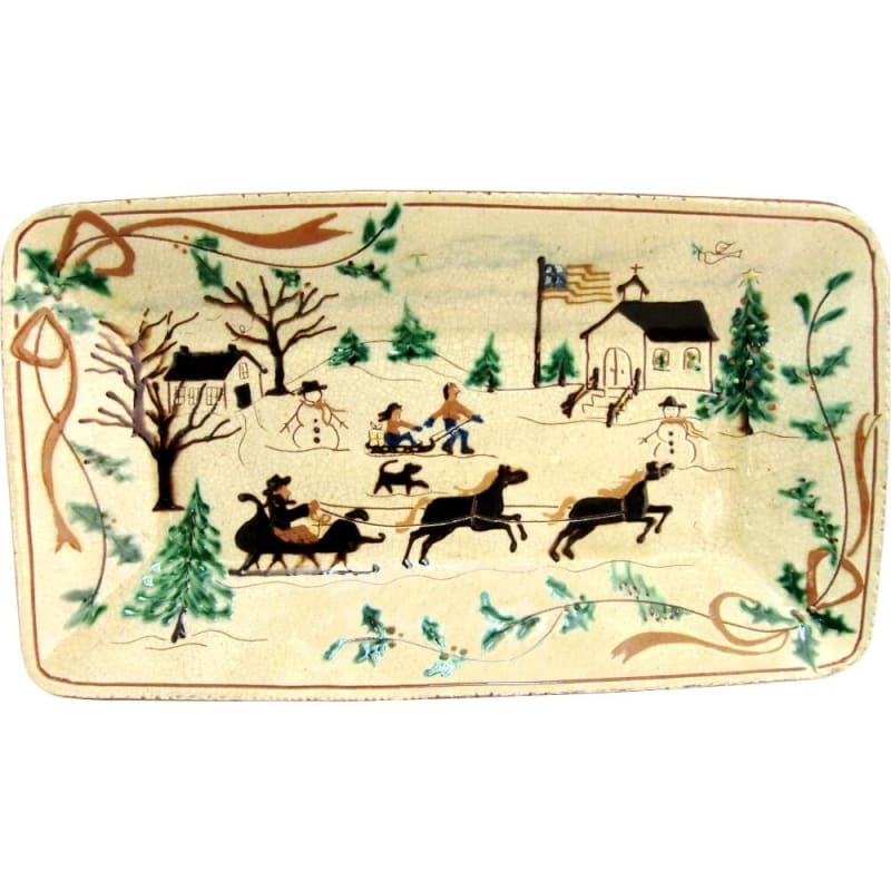 Christmas Scene Plate (MTO) $275