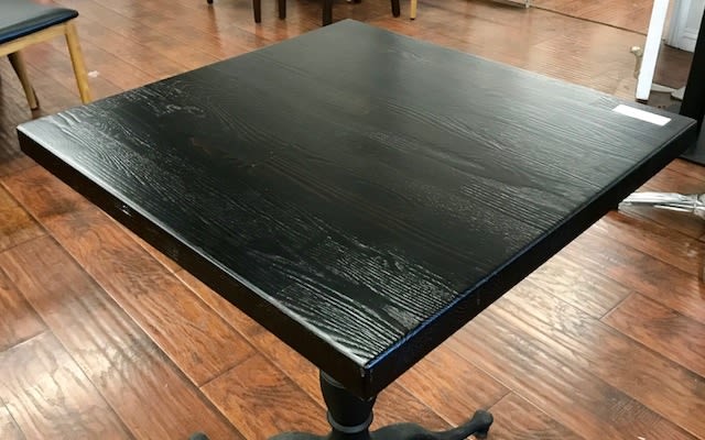 Flamed Ash Wood Rustic Blackish Restaurant Tabletops