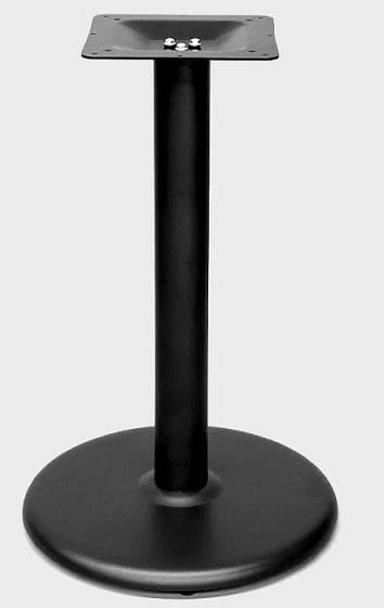 Black Steel Round  Indoor Outdoor Semi Gloss Base