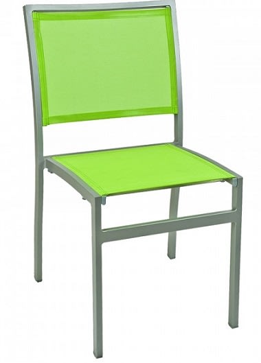 Outdoor Batyline Sling with Silver Frame