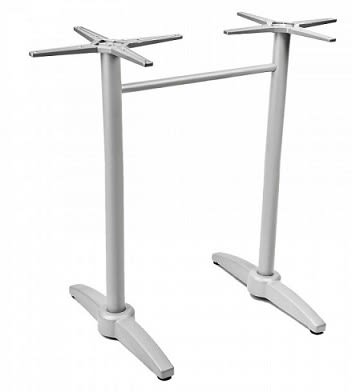 Rectangle Aluminum Bar Height Silver Outdoor Base
