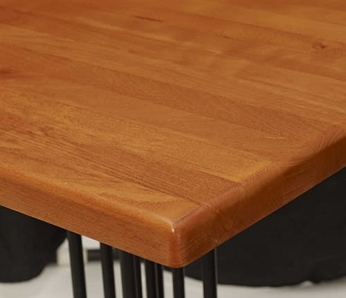 Solid Plank Beech Wood Restaurant Tabletop- Cherry 1-1/4" thick Solid Plank Beech Wood Restaurant Tabletop- Cherry 1-1/4" thick