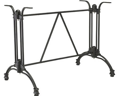 Black Cast Aluminum Welded Rectangle Tabletop Base