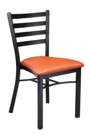 Restaurant Metal Stacking Chair with upholstered seat