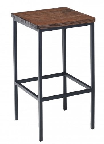 Industrial Black Metal Counter Stool | Commercial Restaurant Seating