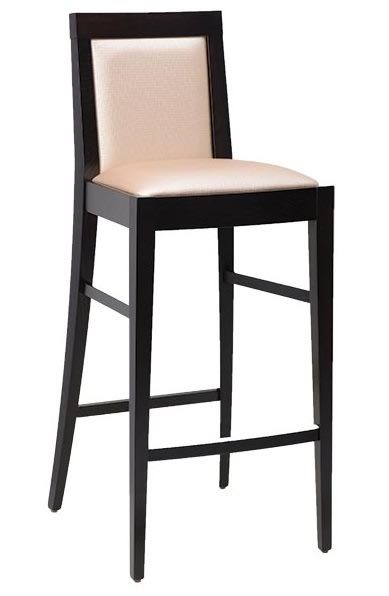 Modern Upholstered Restaurant Bar Stool: Wedge