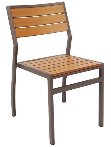 Teak Ladder Back with Black Frame