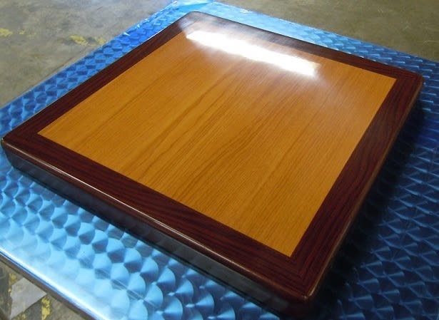 Imported Design: Cherry with Mahogany Edge: Epoxy Resin Dual Tone