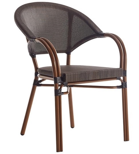 Outdoor Restaurant Armchair | Textile Mesh Metal Frame Outdoor Restaurant Armchair | Textile Mesh Metal Frame