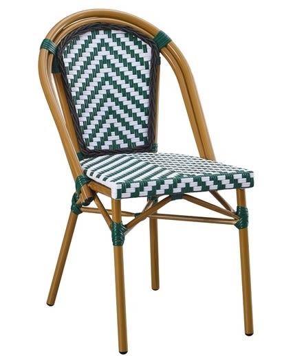 Green /White Rattan Aluminum Chair