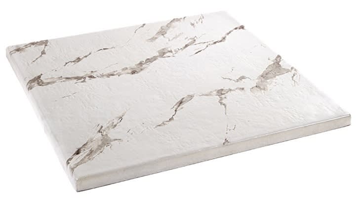 Resin White Marble Outdoor Restaurant Table Top