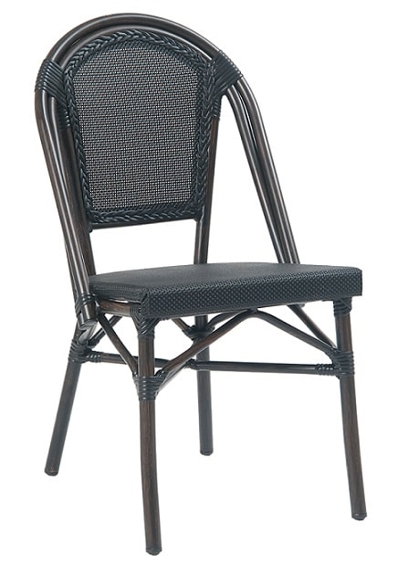 Black Performance Mesh Weave Restaurant Bistro Chair | Commercial Aluminum Café Seating Black Performance Mesh Weave Restaurant Bistro Chair | Commercial Aluminum Café Seating