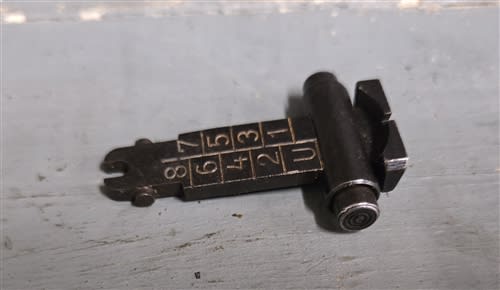 Original VZ-58 rear sight. Rifle take off.