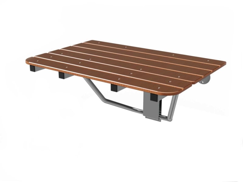 Flip Up Rectangular Shower Seat - Wood-grained Top (32" by 22-15/32") Flip Up Rectangular Shower Seat - Wood-grained Top (32" by 22-15/32")