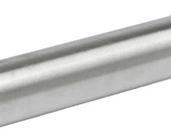 1 1/4" O.D. Stainless Steel Shower Rod, 72" Length, Satin Stainless Finish - Wall/Gauge: .049/18