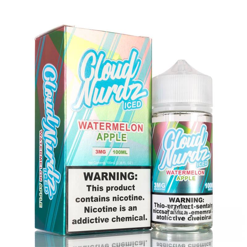 Watermelon Apple ICED by Cloud Nurdz - 100ml Watermelon Apple ICED by Cloud Nurdz - 100ml
