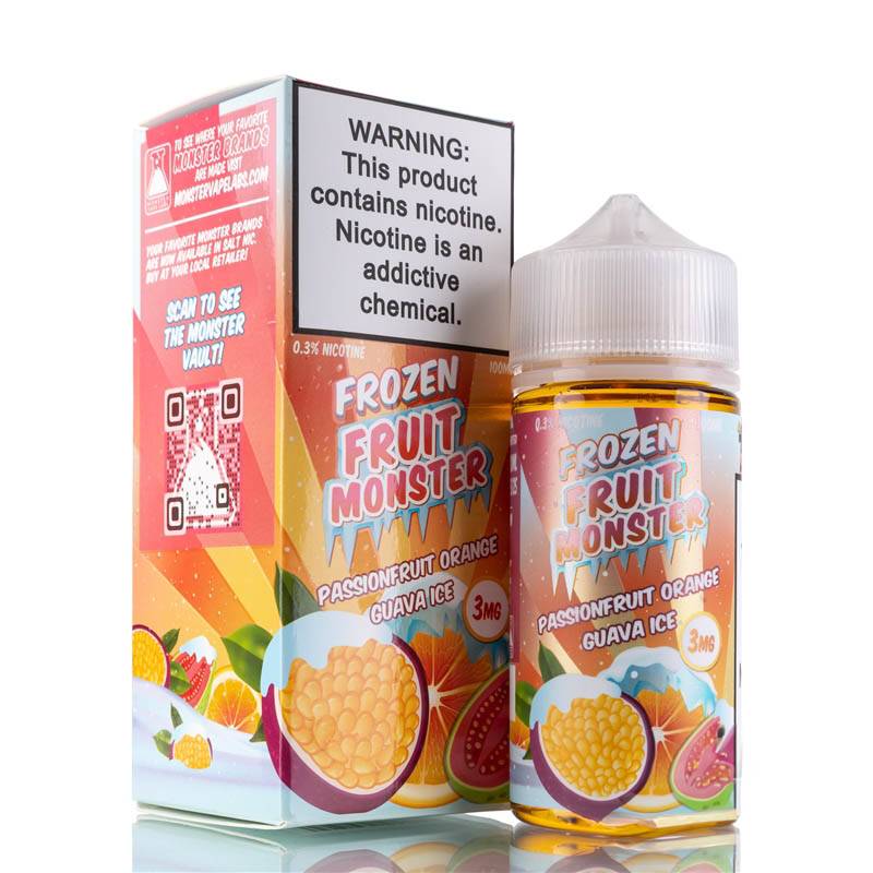 Passion Fruit Orange Guava Ice by Frozen Fruit Monster - 100ml Passion Fruit Orange Guava Ice by Frozen Fruit Monster - 100ml