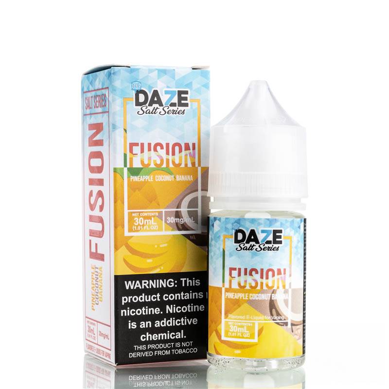 Fusion Pineapple Coconut Banana Iced by 7 Daze Salt Series - 30ml Fusion Pineapple Coconut Banana Iced by 7 Daze Salt Series - 30ml
