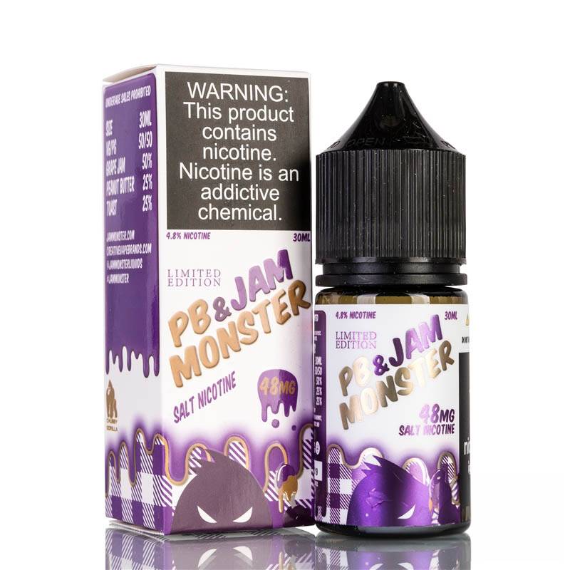 PB & Grape Jam Monster by Jam Monster Nic Salt - 30ml PB & Grape Jam Monster by Jam Monster Nic Salt - 30ml