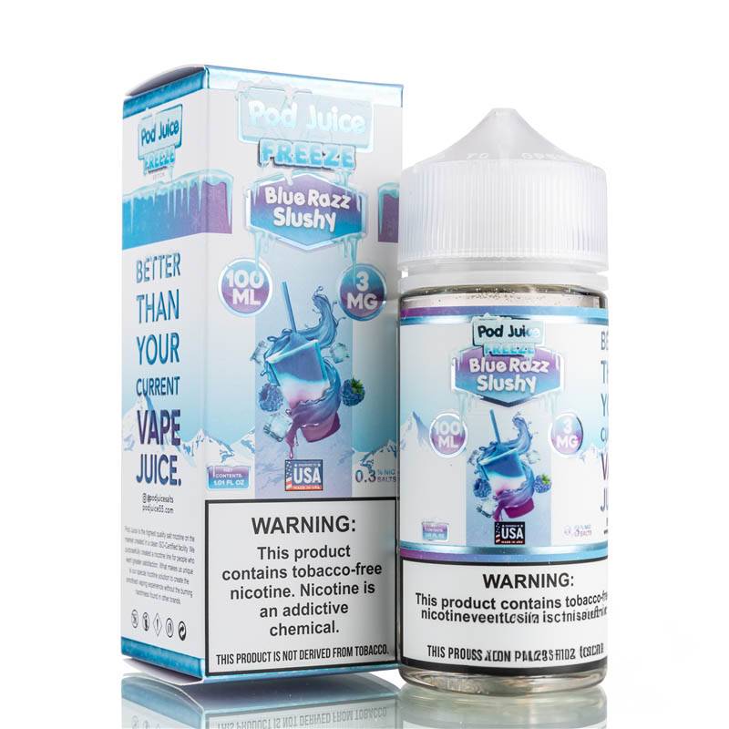 Blue Razz Slushy Freeze by Pod Juice - 100ml Blue Razz Slushy Freeze by Pod Juice - 100ml
