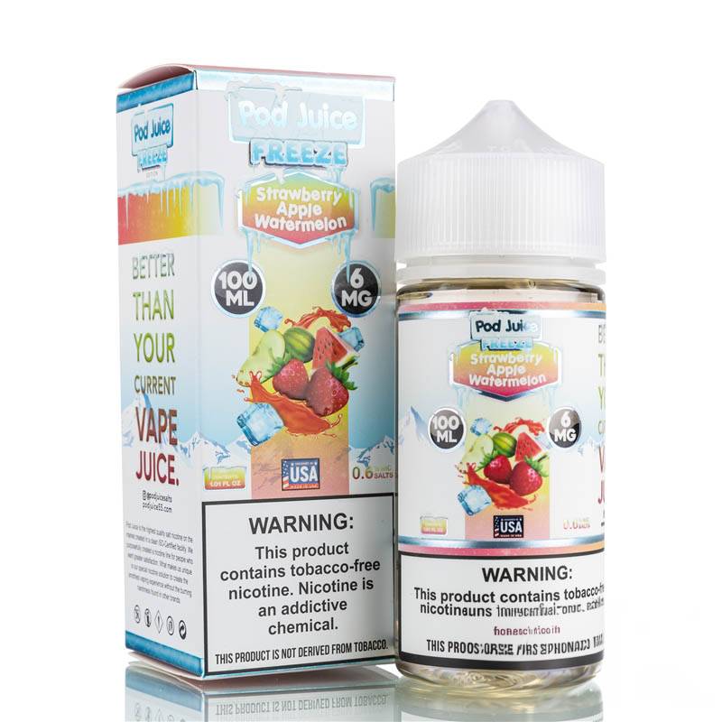 Strawberry Apple Watermelon Freeze by Pod Juice - 100ml Strawberry Apple Watermelon Freeze by Pod Juice - 100ml