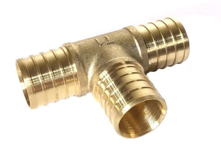 PEX Tee, Brass, 1"