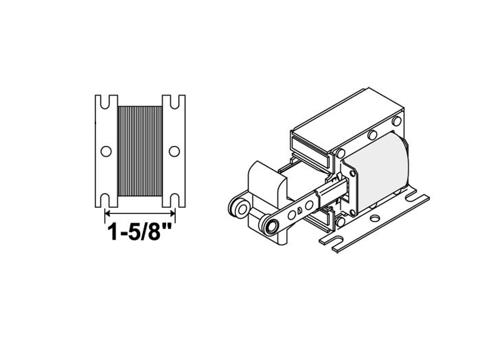 Solenoid, 1-5/8" center-to-center bracket hole