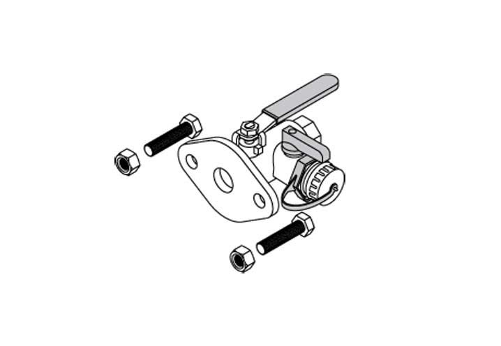 Isolation Flange with Drain Valve, 3/4"