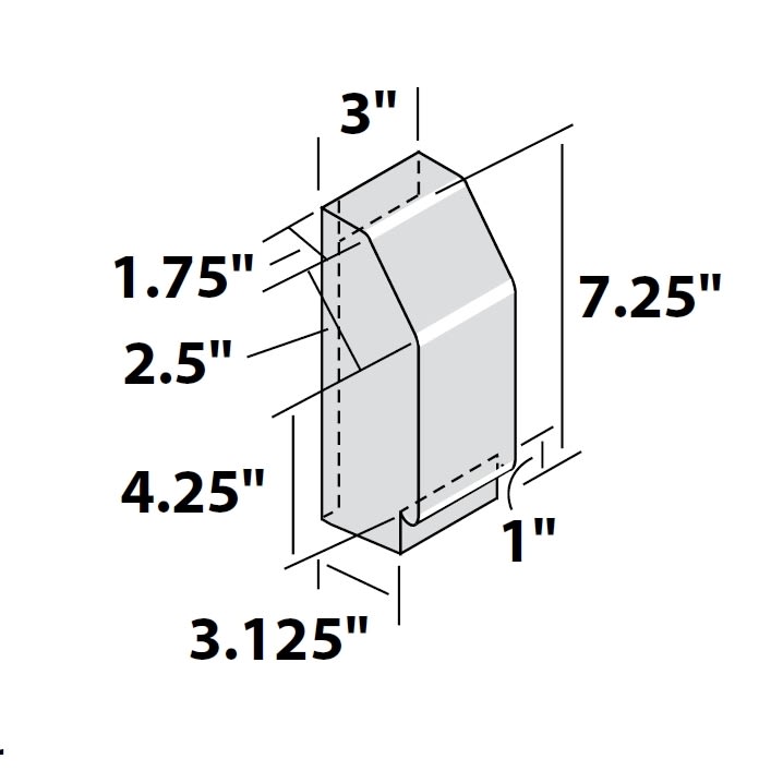 Baseboard, Left End Cap