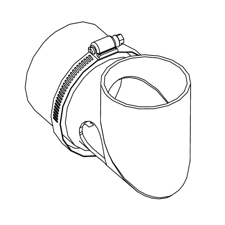 Elbow, Primary Air Inlet, Rubber