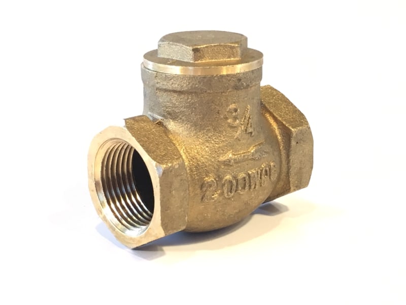 Swing Check Valve, Brass, 3/4"