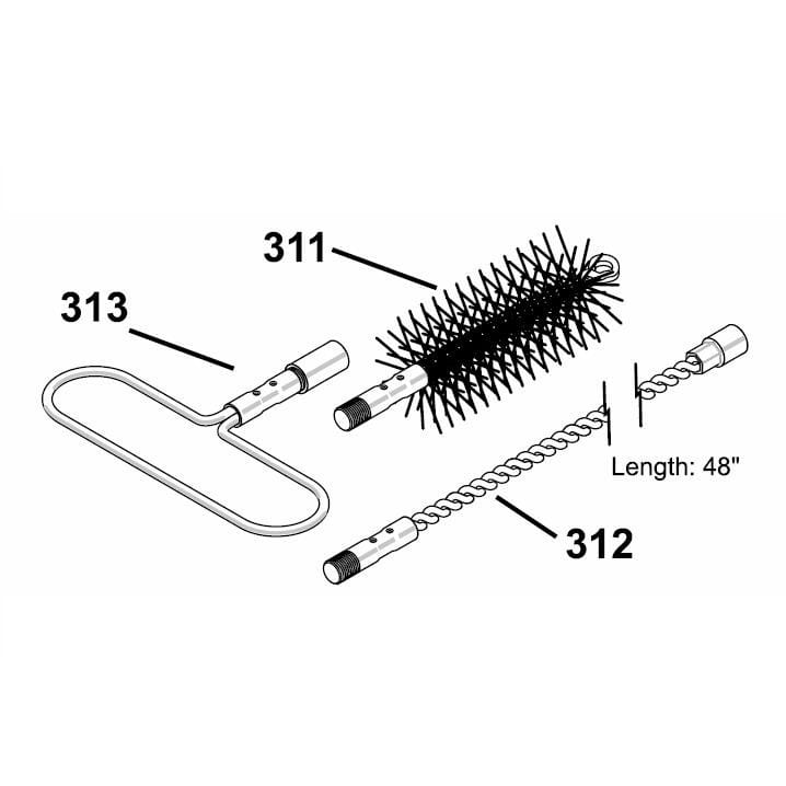 Flue Brush Kit, E-Classic 2300 and Maxim M175 models