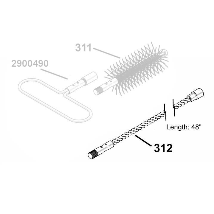 Extension Rod for Flue Brush, 48"