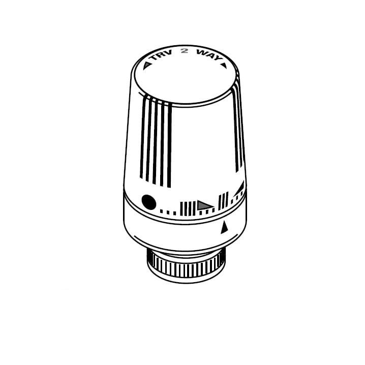 Valve Head, 1/2” Vertical, TRV II