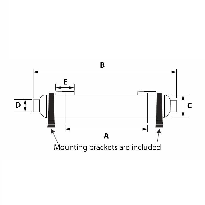 Shell & Tube Exchanger, 316L, 155k Btu