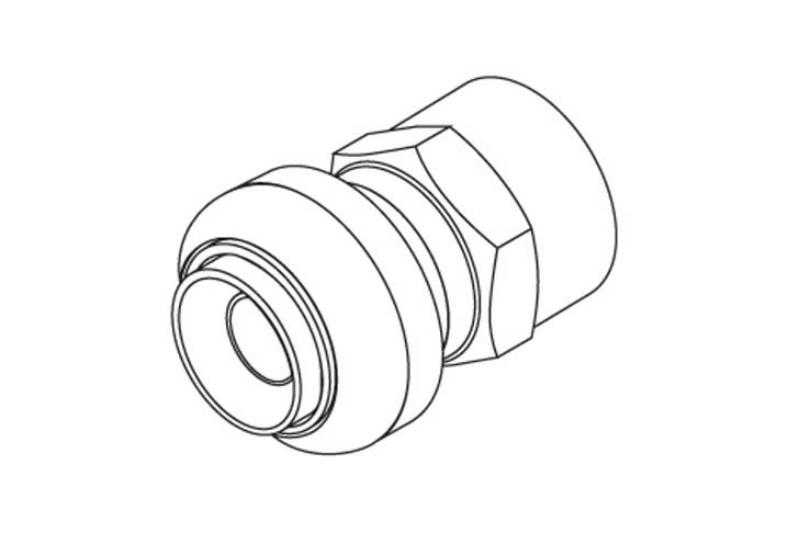 Push-fit, Female Adapter, 1" x 1" FPT