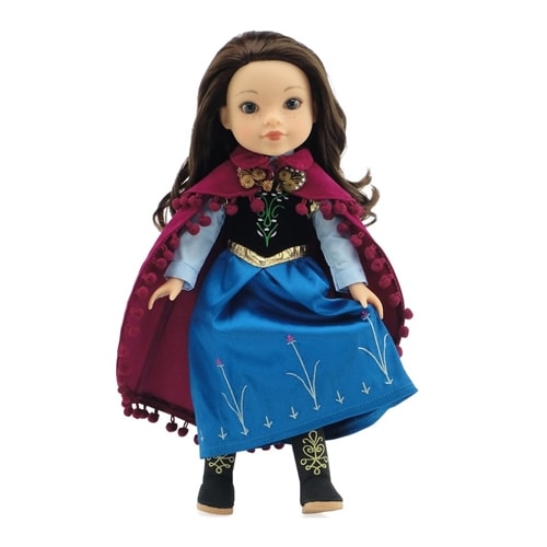 wellie wisher princess dress American Fashion World Pink Princess Doll Dress, Fits 14 Inch Wellie Wisher Dolls