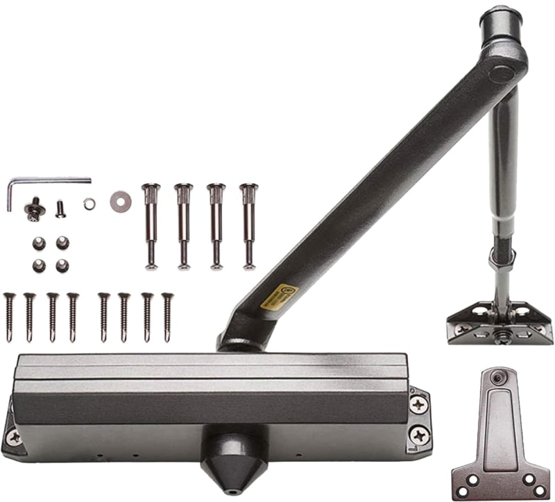 149A 9-1/16 in. x 3/4 in. Commercial Door Closer, Spring Size 1-6, Dual Closing Speeds, Backcheck Feature, Dark Bronze Finish