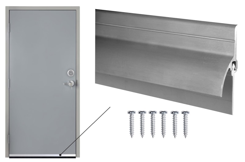 Bottom Vinyl Door Sweep With Rain Drip for Commercial Hollow Metal Door