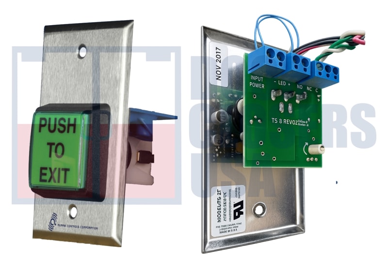 Alarm Controls TS-2T Request Push To Exit Switch With Built In Timer, 2 in. Green Button, Satin Stainless Steel Alarm Controls TS-2T Request Push To Exit Switch With Built In Timer, 2 in. Green Button, Satin Stainless Steel