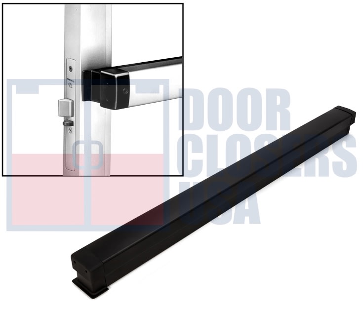 Adams Rite Mortise Left Hand Reverse Deadlatch Panic Bar Assembly, For 36 in. Doors, Dark Bronze Anodized Finish (Deadlatch Lock Body Sold Separately)