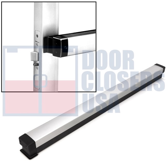 Adams Rite Left Hand Reverse Mortise Deadlatch Panic Bar Assembly, For 48 in. Doors, Clear Anodized Finish (Deadlatch Lock Body Sold Separately)
