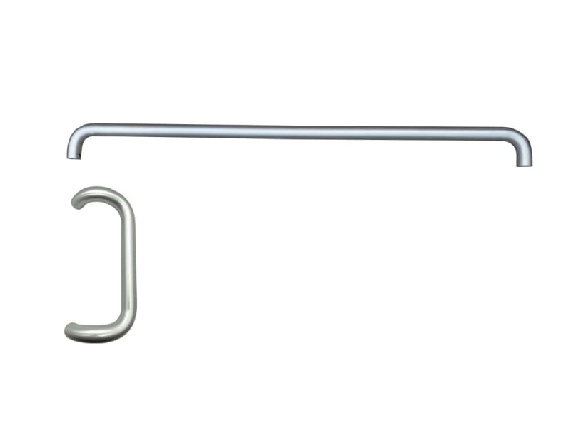 Arcadia Commercial Door 10 in. Pull Handle and 33 in. Push Bar Set, Aluminum Finish